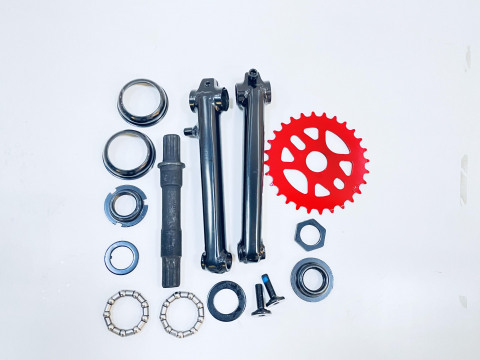 Шатун BMX JUMPER 100 3PCS CRANK 170mm + Звезда 1/2"x1/8"X28T + каретка, код 41586